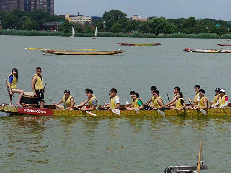 The Hong Kong Dragon Boat Festival in NY (Practice)