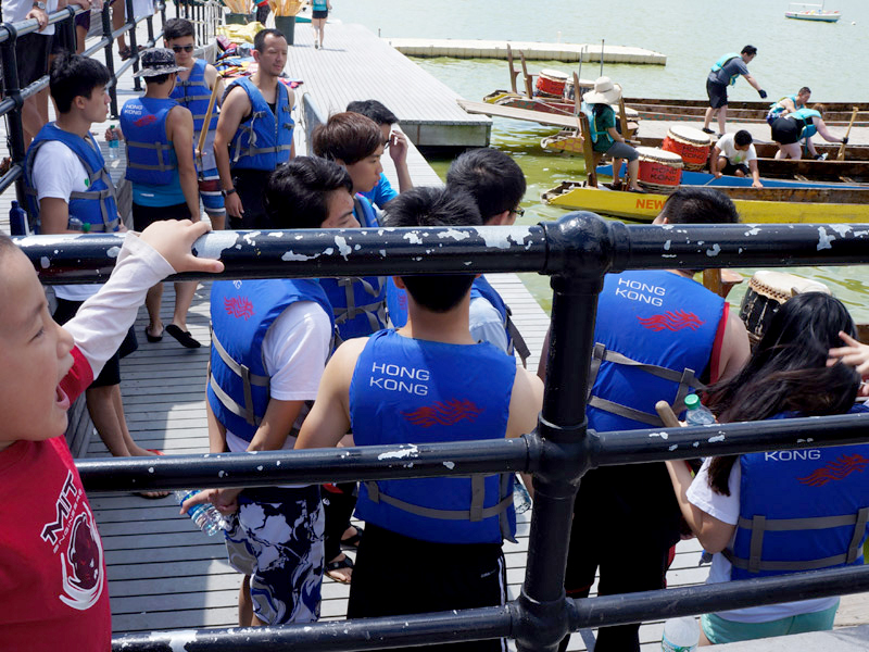 The Hong Kong Dragon Boat Festival in NY (Practice)