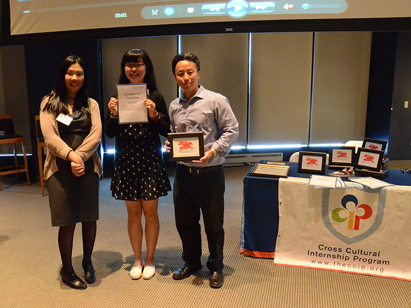 CCIP (J-1 Intern) recognition ceremony