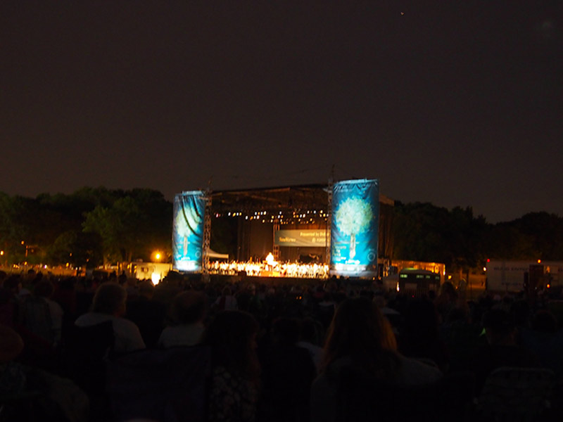 Concert and fireworks at Cunningham Park