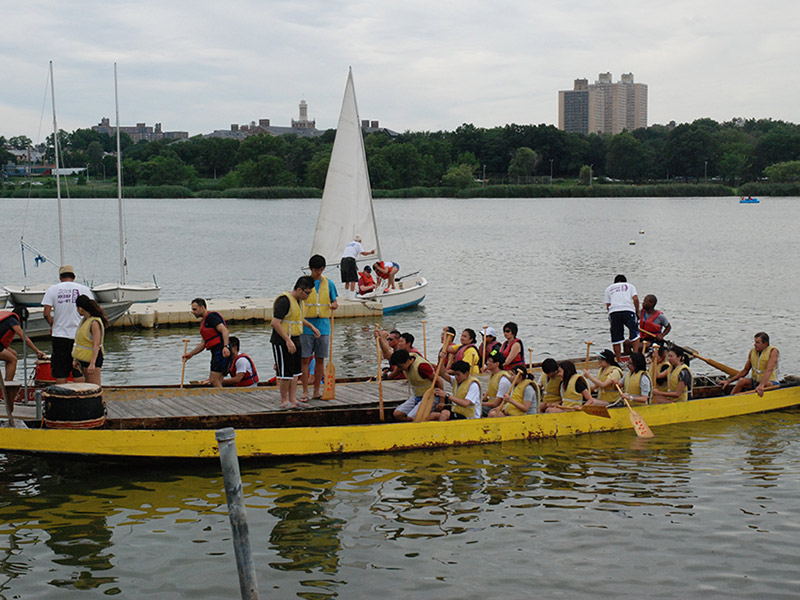 The Hong Kong Dragon Boat Festival in NY (Practice)