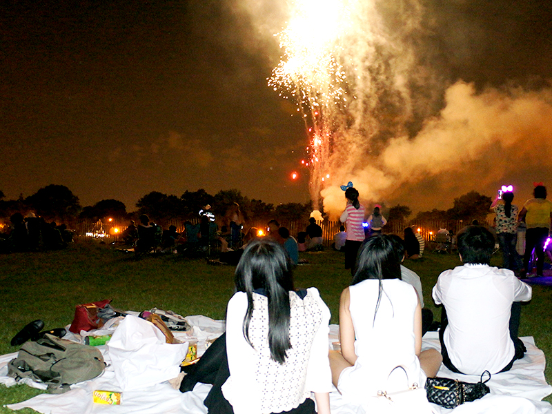 Concert and fireworks at Cunningham Park