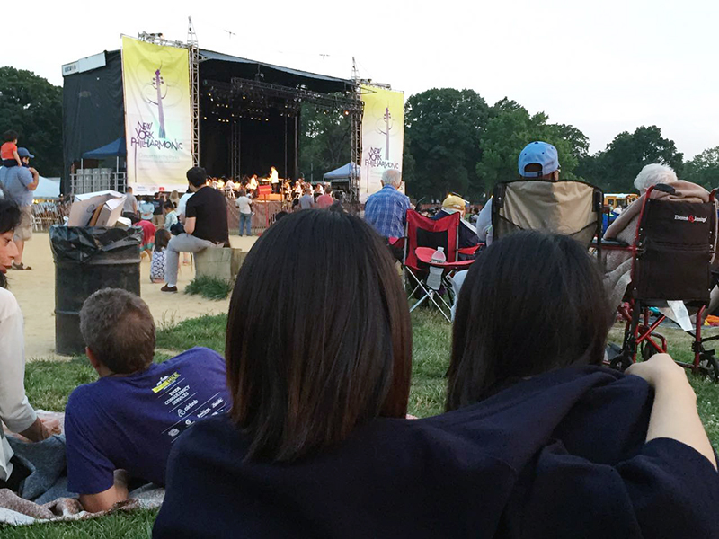 Concert and fireworks at Cunningham Park