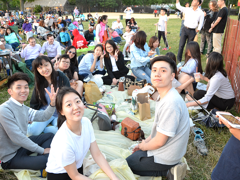 Concert and fireworks at Cunningham Park