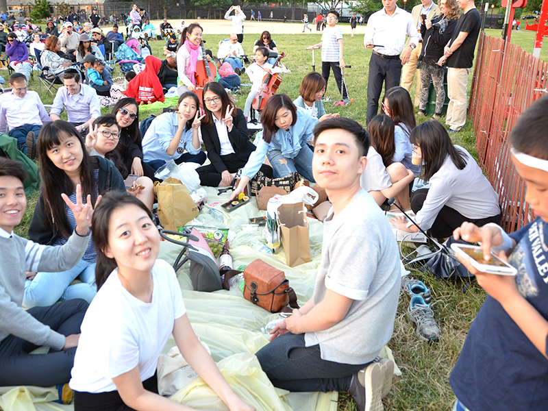 Concert and fireworks at Cunningham Park