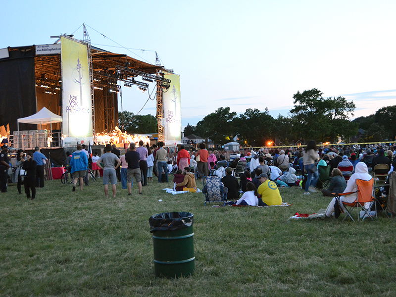 Concert and fireworks at Cunningham Park