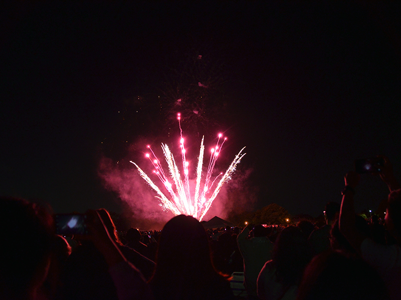 Concert and fireworks at Cunningham Park