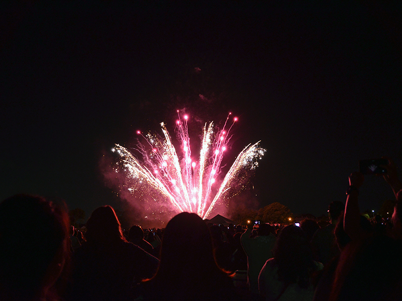 Concert and fireworks at Cunningham Park