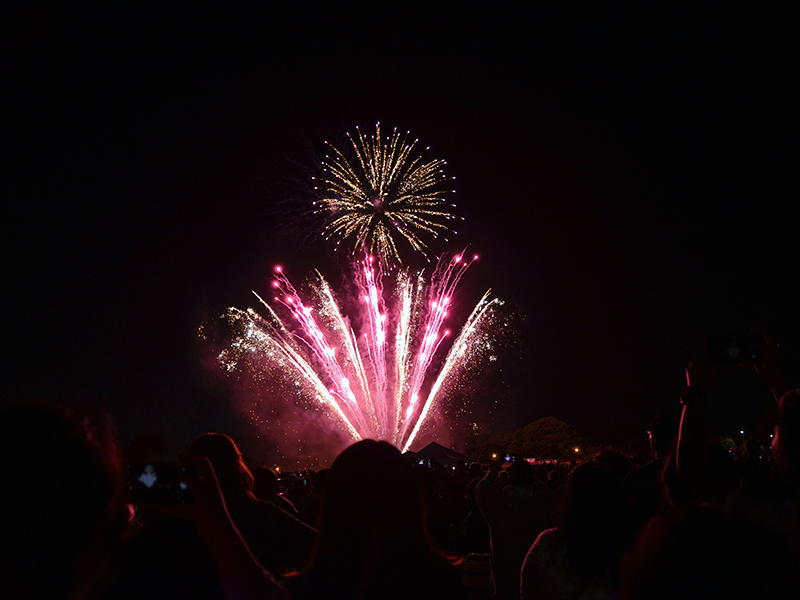 Concert and fireworks at Cunningham Park