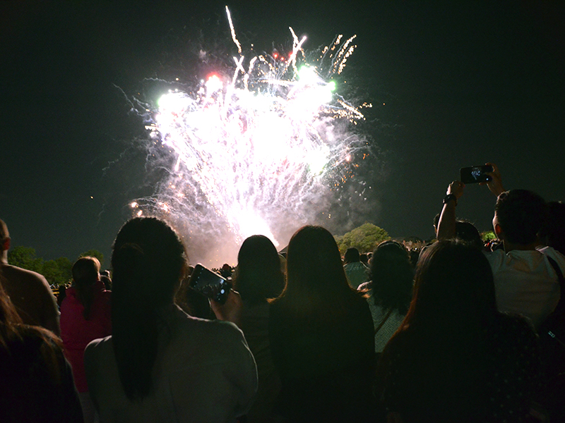 Concert and fireworks at Cunningham Park