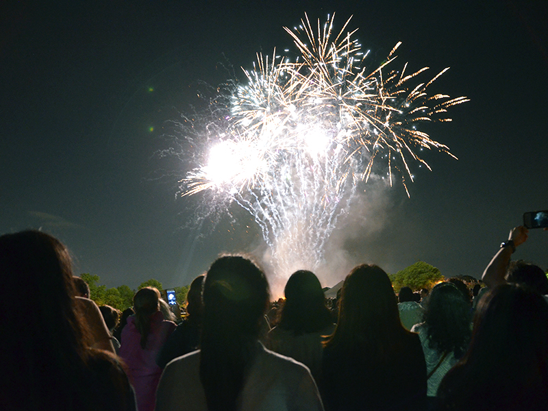 Concert and fireworks at Cunningham Park