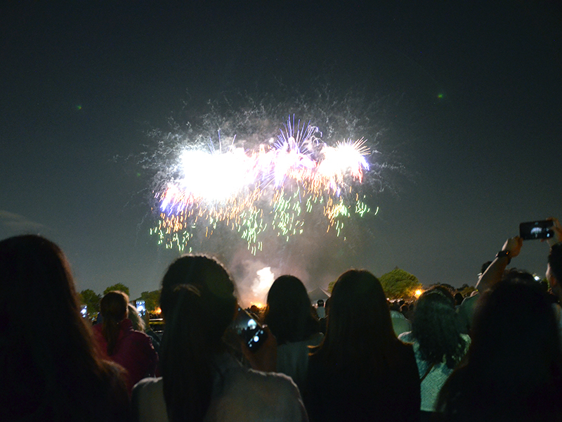 Concert and fireworks at Cunningham Park