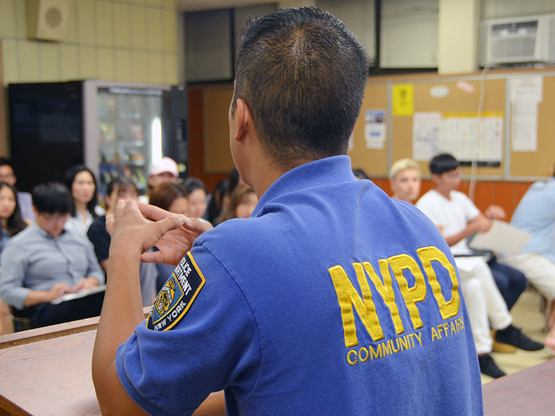 NYPD safety talk