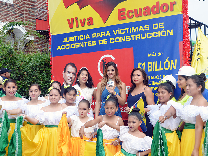 Ecuadorian Independence Day march with NYC Comptroller Stringer