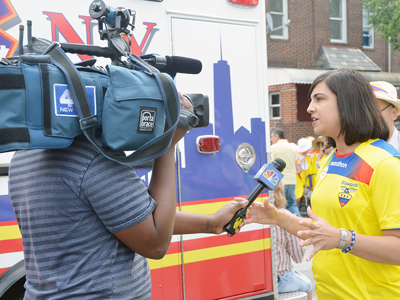 Ecuadorian Independence Day march with NYC Comptroller Stringer