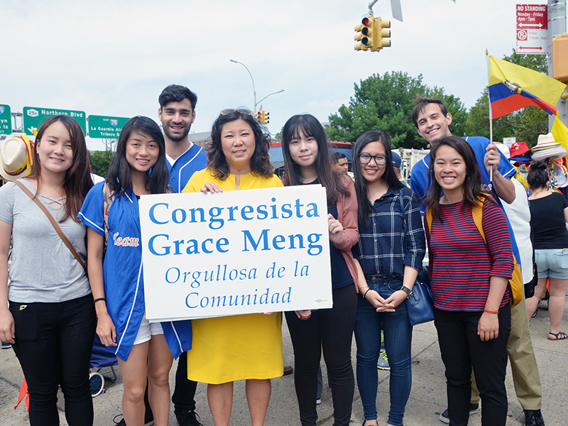 Ecuadorian Independence Day march with NYC Comptroller Stringer