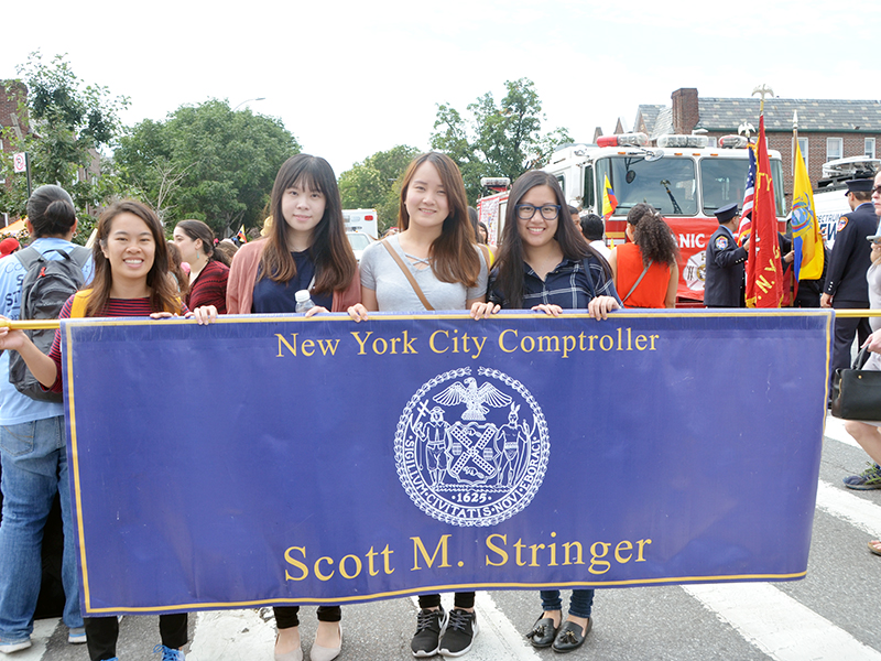 Ecuadorian Independence Day march with NYC Comptroller Stringer