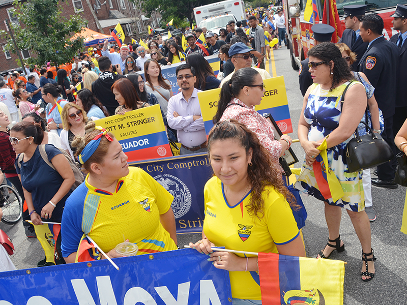 Ecuadorian Independence Day march with NYC Comptroller Stringer