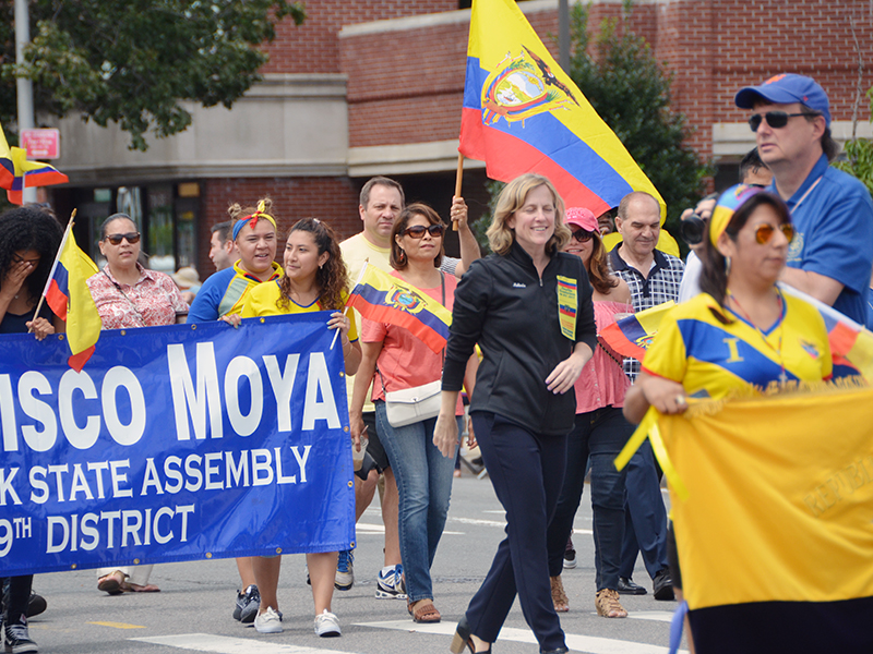 Ecuadorian Independence Day march with NYC Comptroller Stringer