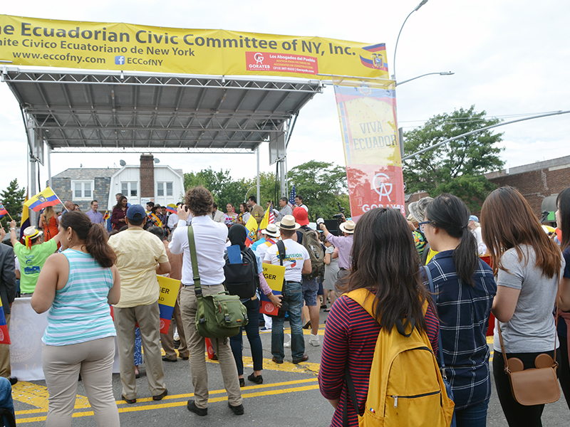 Ecuadorian Independence Day march with NYC Comptroller Stringer