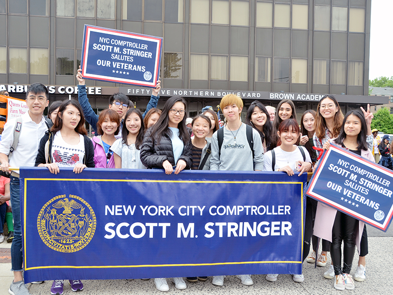 Memorial Day march with NYC Comptroller Stringer