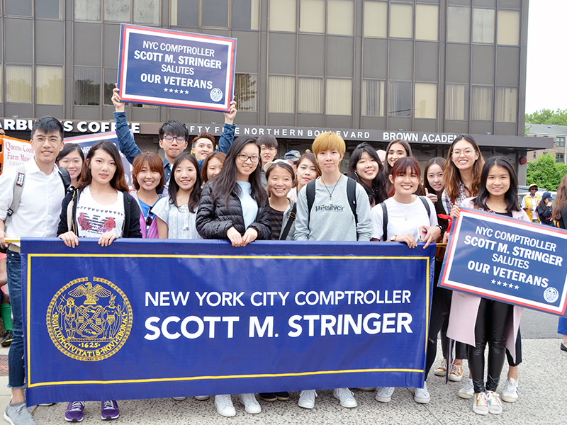 Memorial Day march with NYC Comptroller Stringer