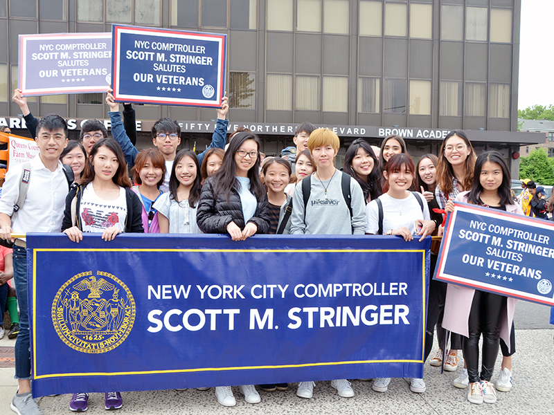 Memorial Day march with NYC Comptroller Stringer