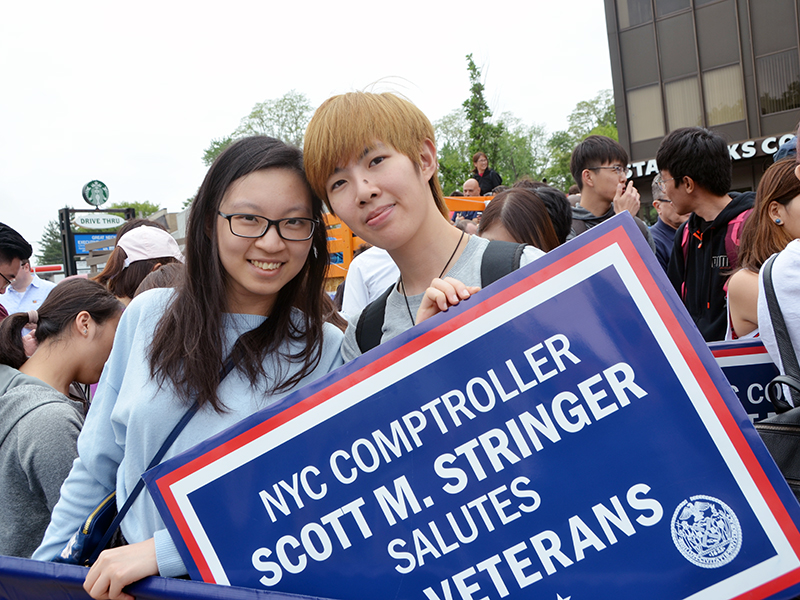 Memorial Day march with NYC Comptroller Stringer