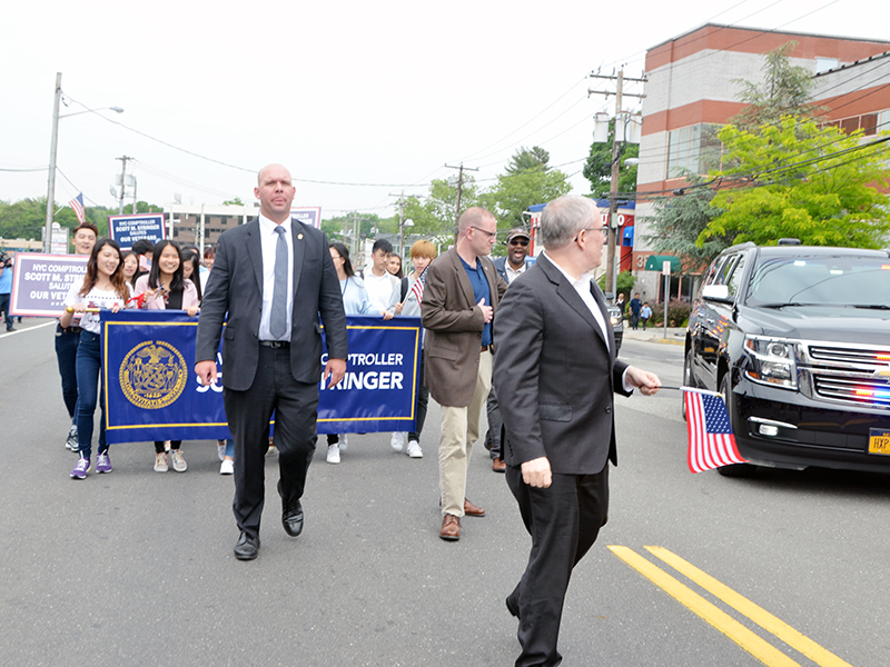 Memorial Day march with NYC Comptroller Stringer