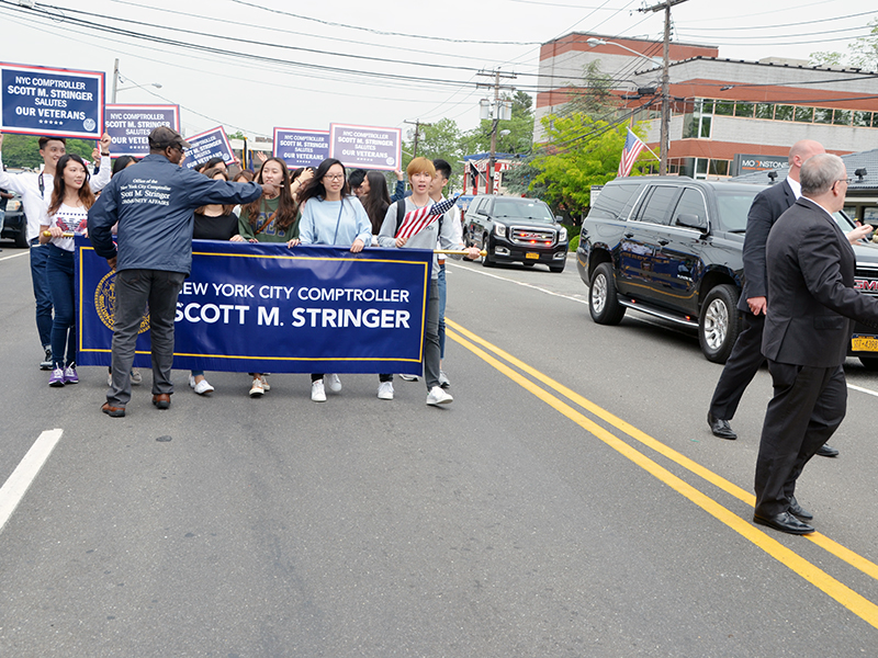 Memorial Day march with NYC Comptroller Stringer