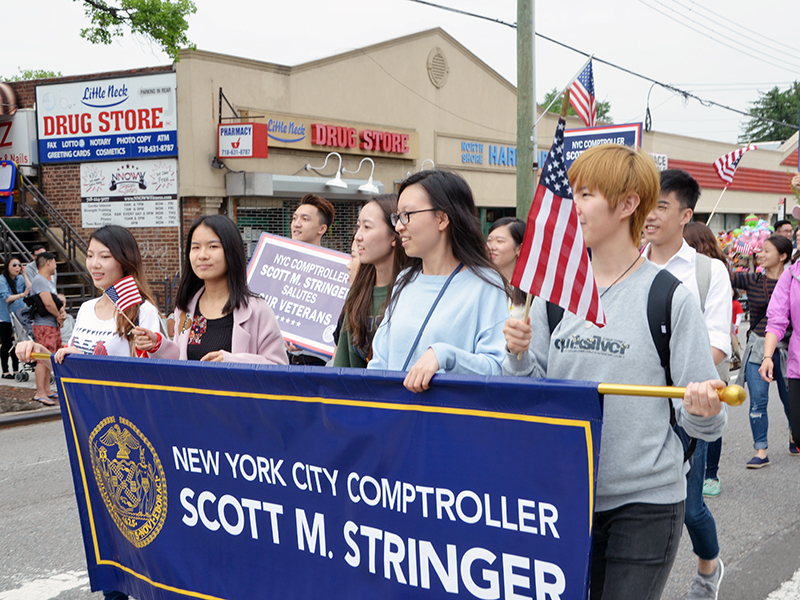 Memorial Day march with NYC Comptroller Stringer