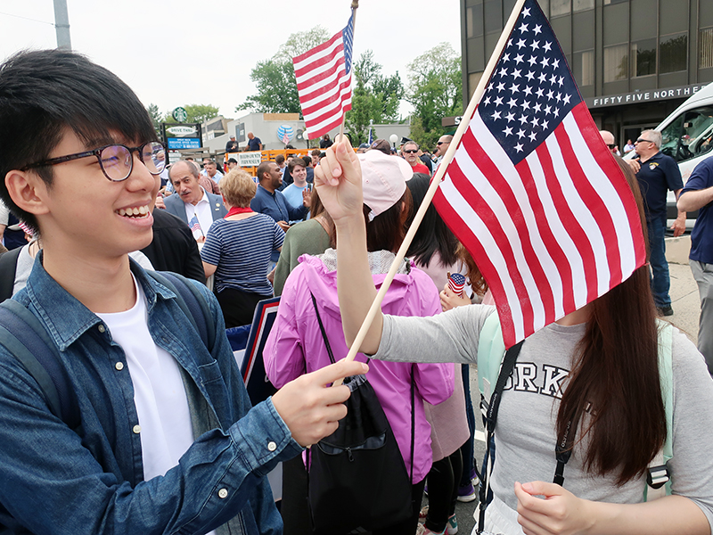 Memorial Day march with NYC Comptroller Stringer