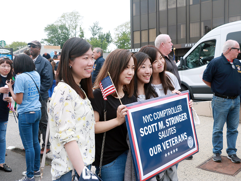 Memorial Day march with NYC Comptroller Stringer