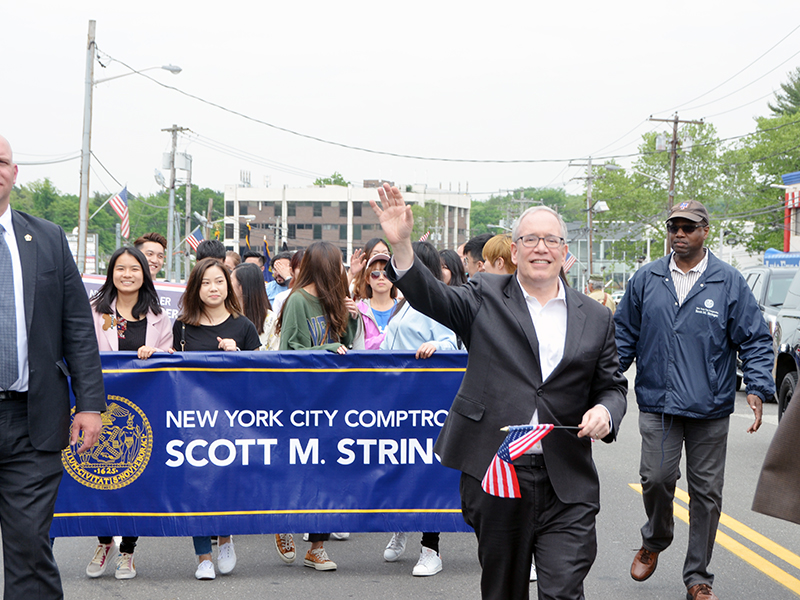 Memorial Day march with NYC Comptroller Stringer