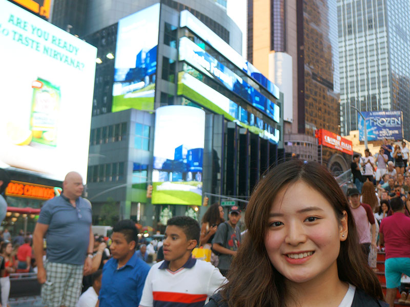 PR team at Times Square