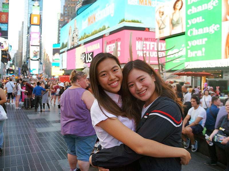 PR team at Times Square