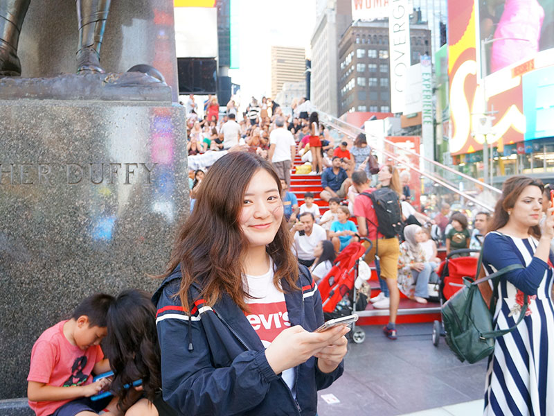 PR team at Times Square