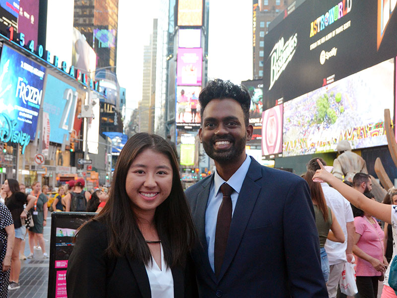 PR team at Times Square