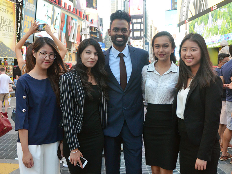 PR team at Times Square