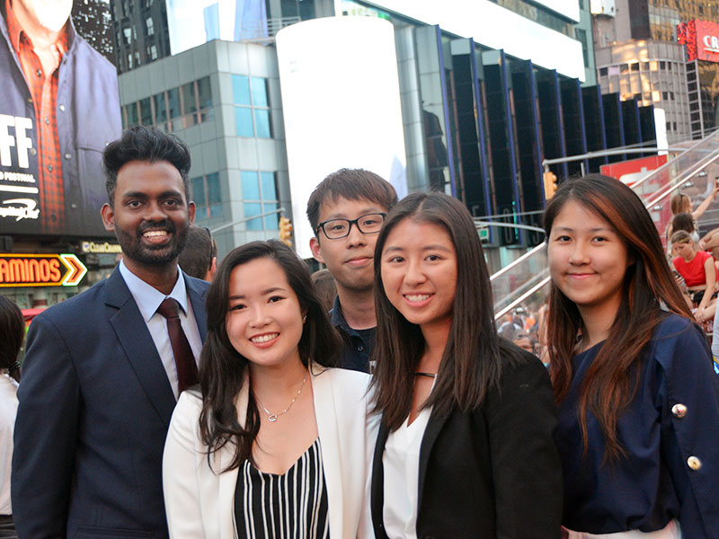 PR team at Times Square