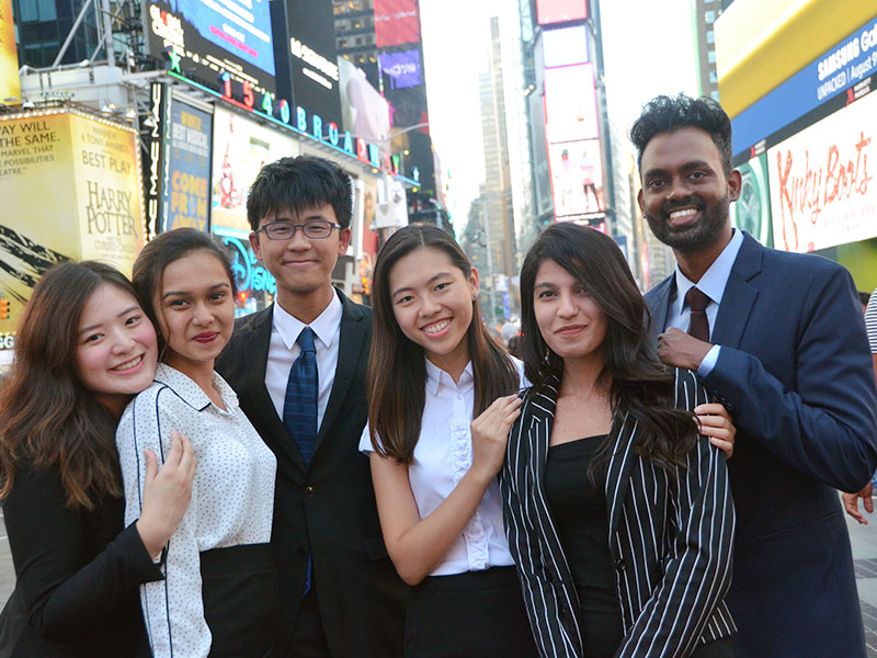 PR team at Times Square