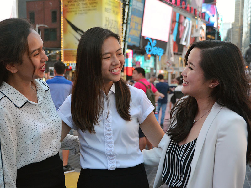 PR team at Times Square