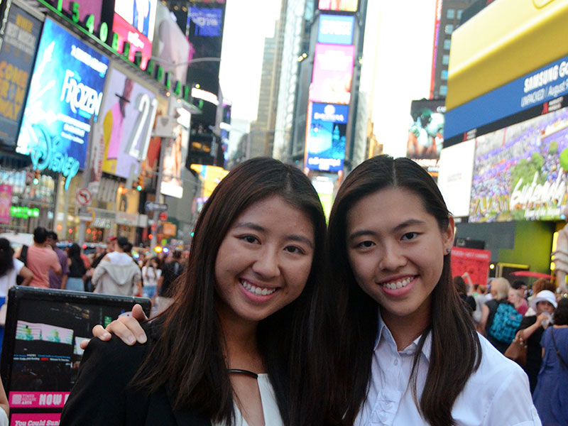 PR team at Times Square