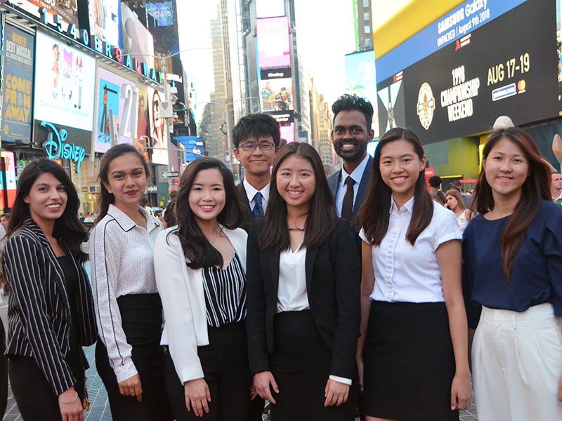 PR team at Times Square