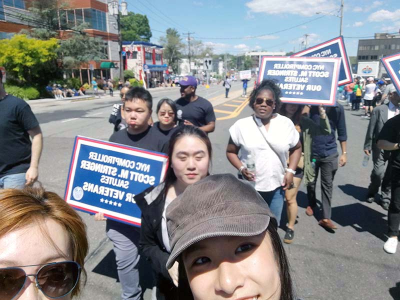 Memorial Day march with NYC Comptroller Stringer