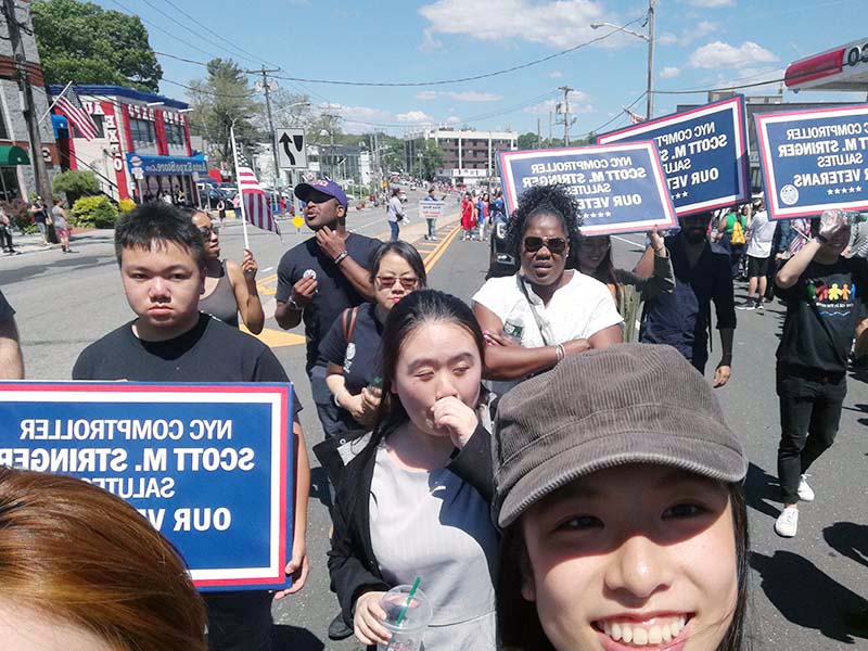 Memorial Day march with NYC Comptroller Stringer