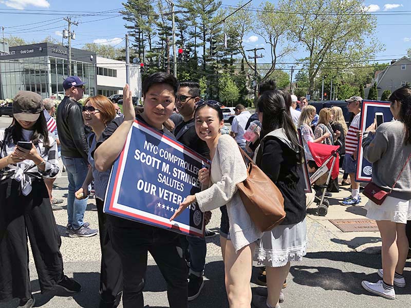 Memorial Day march with NYC Comptroller Stringer