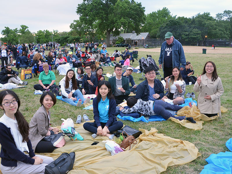 Concert and fireworks at Cunningham Park