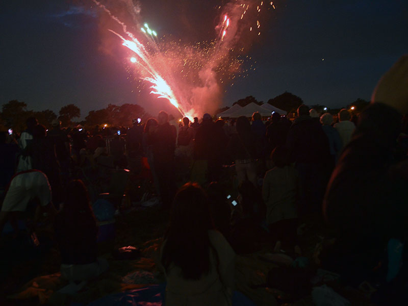 Concert and fireworks at Cunningham Park