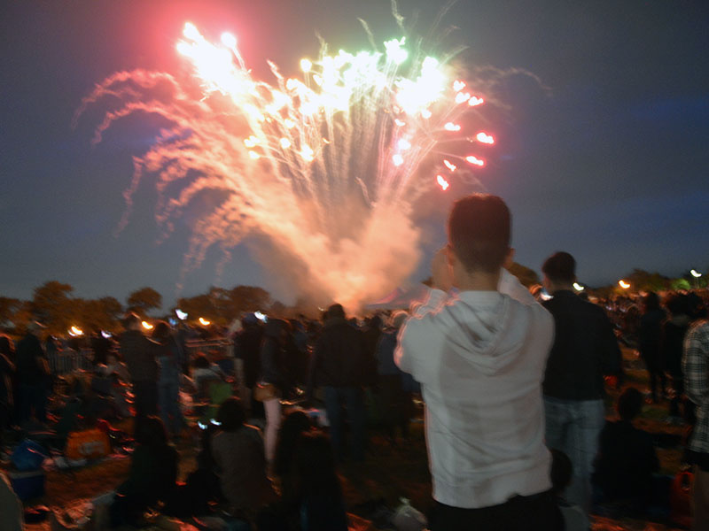 Concert and fireworks at Cunningham Park